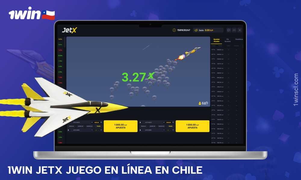 1win JetX es un emocionante juego de crash en el que los jugadores de Chile pueden jugar tanto en PC como en dispositivos móviles